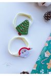 Fairy Tale Knitting World New Year Series Baby Kid Bandana (Christmas Tree + Santa Claus)