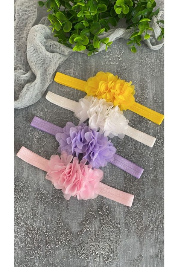 Selda Accessory Girls Baby Laser Floral Bandana Set of 4