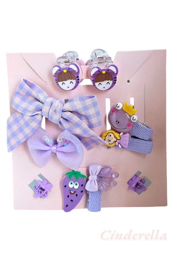 Cinderella 10-Piece Gift Box Baby Hair Clip Set