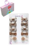 Cinderella 10-Piece Gift Set Baby Hair Clip Set in Brown Tones