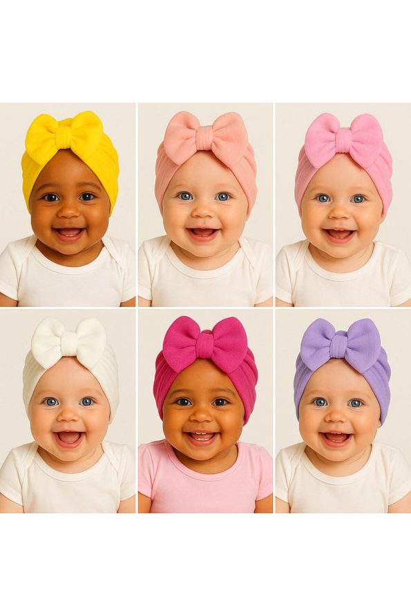 Cherub Baby Double Layer Bow Baby Bonnet
