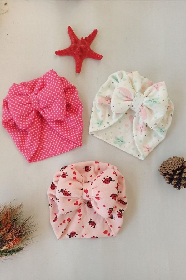 Dubi Baby 3-Pack Girl's Baby Headband Bandana 0-2 Years