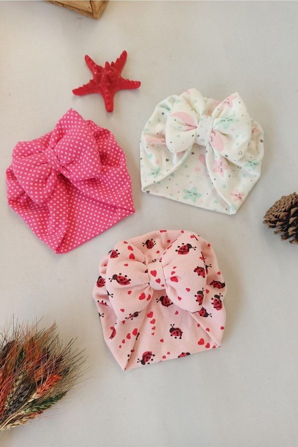 Dubi Baby 3-Pack Girl's Baby Headband Bandana 0-2 Years