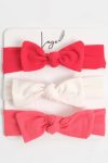 Logo Accessory 0-3 Years Girls Baby Bandana 3-Piece Set