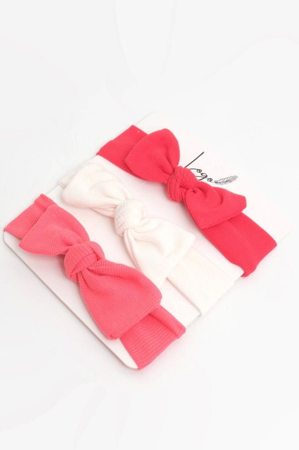 Logo Accessory 0-3 Years Girls Baby Bandana 3-Piece Set