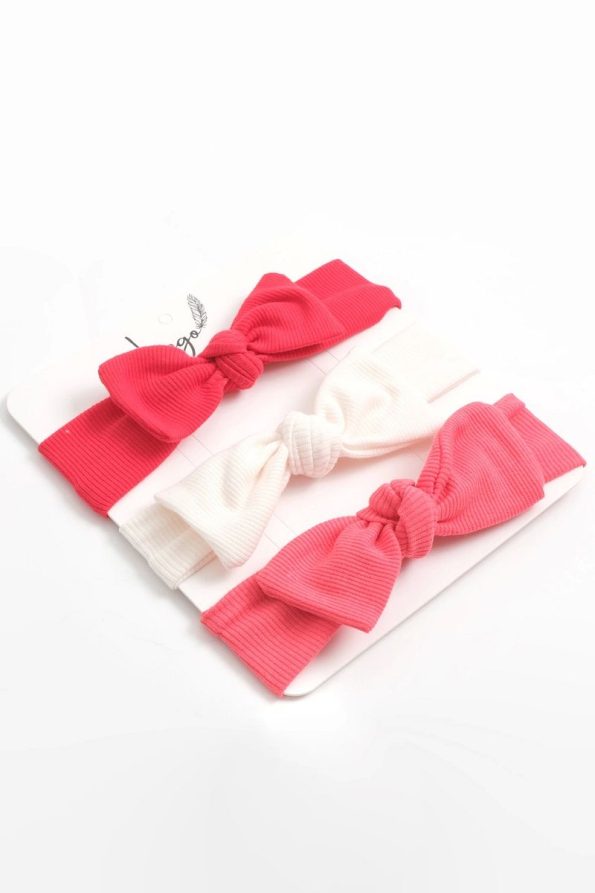 Logo Accessory 0-3 Years Girls Baby Bandana 3-Piece Set