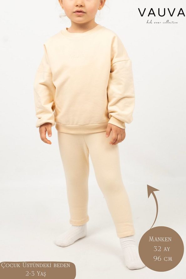 Vauva Girls' Cotton Long Sleeve Seasonal Outfit with Leggings
