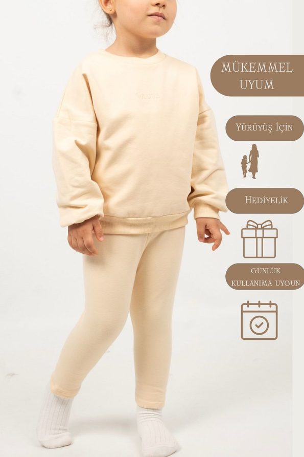 Vauva Girls' Cotton Long Sleeve Seasonal Outfit with Leggings
