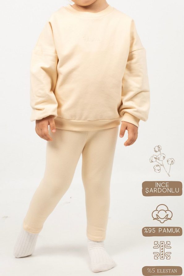 Vauva Girls' Cotton Long Sleeve Seasonal Outfit with Leggings
