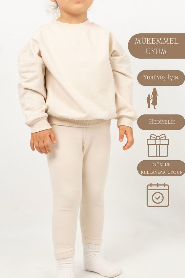 Vauva Girl's Cotton Long Sleeve Seasonal Outfit with Leggings
