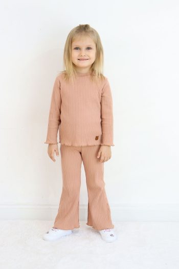 Pijamella Girls' 2-Piece Set Basic Sweatshirt Top and Spanish Cut Pants