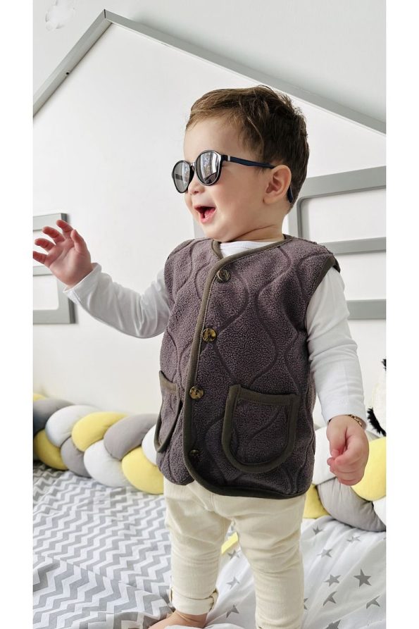 TD Collection Teddy Plush Vest for Kids