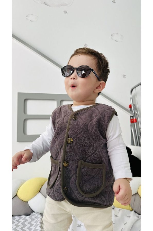TD Collection Teddy Plush Vest for Kids