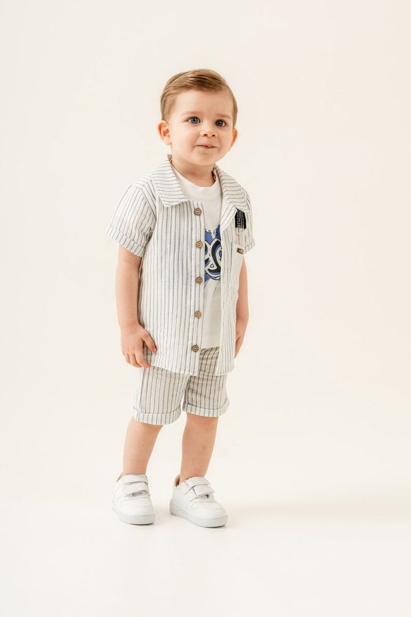 JNF Kids Boys' Grograin Striped 3-Piece Set