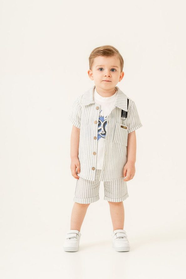 JNF Kids Boys' Grograin Striped 3-Piece Set