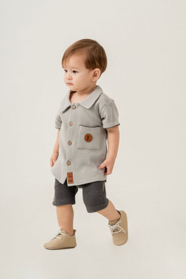 JNF Kids Boys Waffle Two-Piece Set