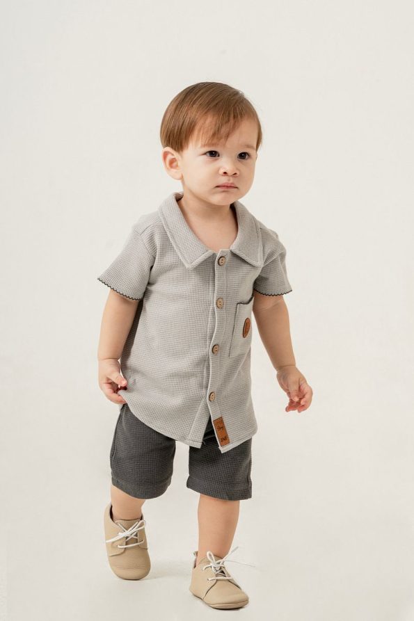 JNF Kids Boys Waffle Two-Piece Set