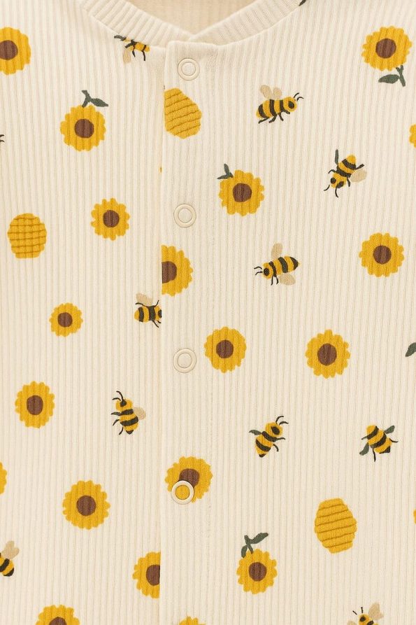 Dynamic Kids Unisex Baby Safari and Bee Print Snapsuit