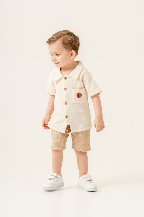 JNF Kids Boys Waffle Two-Piece Set