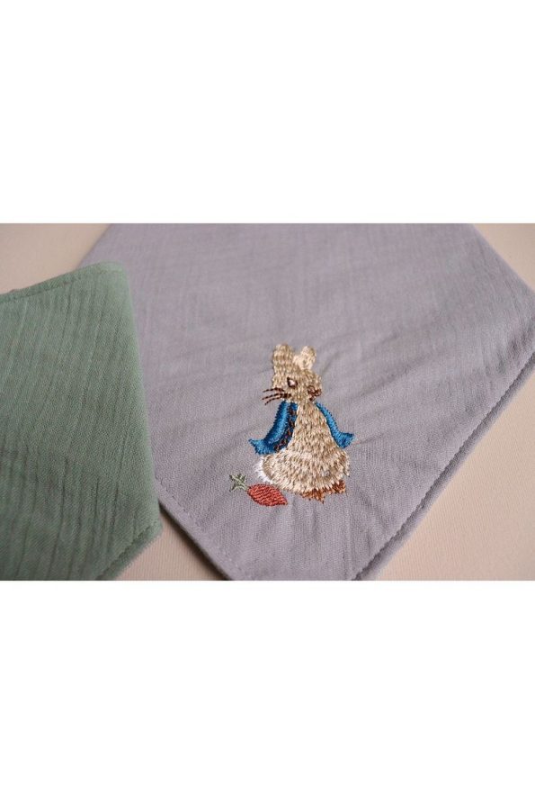 Ilays Beauty Reversible Baby Bib Set (Carousel-Peter Rabbit Blue)