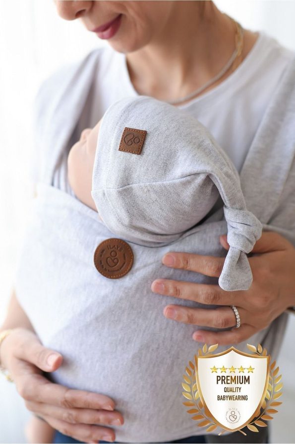 Ilays Beauty Premium First Class Cotton Stretch Wrap Sling Gray