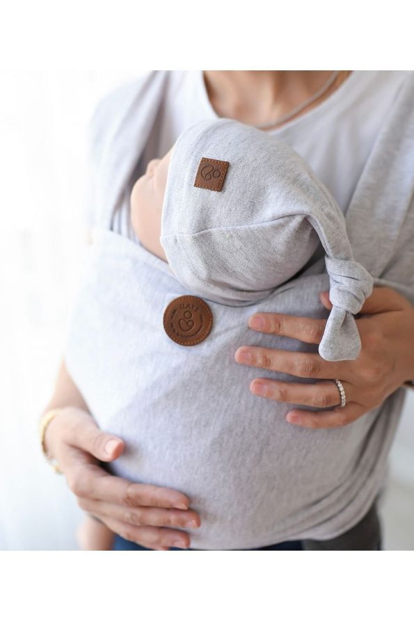 Ilays Beauty Premium First Class Cotton Stretch Wrap Sling Gray