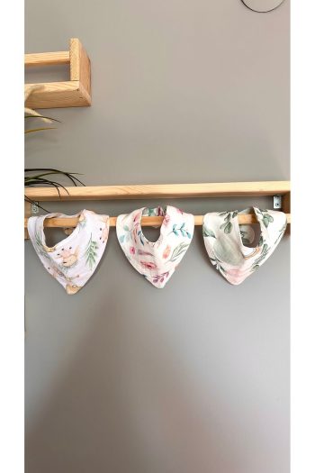 Mamareng 100% Organic Cotton Double Layer Adjustable Bib Scarf (Set of 3)