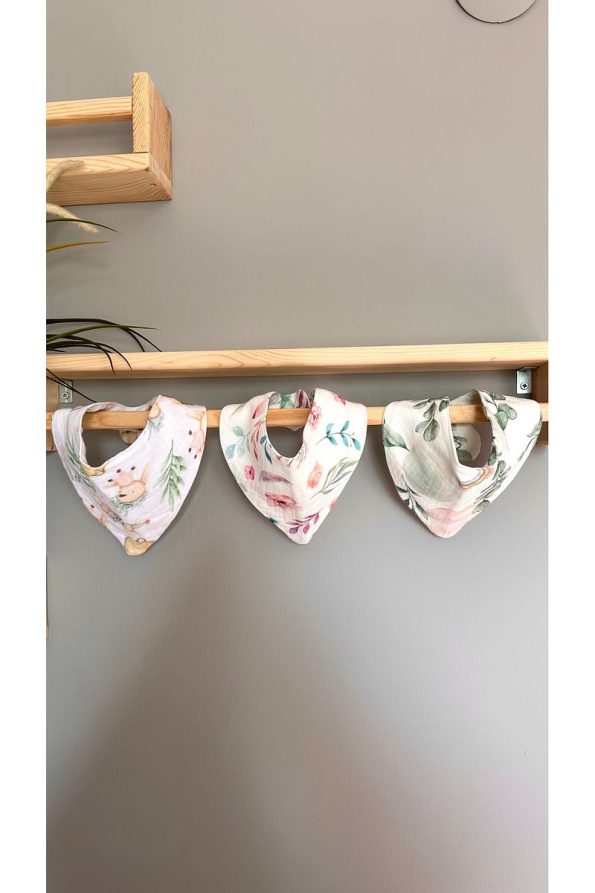 Mamareng 100% Organic Cotton Double Layer Adjustable Bib Scarf (Set of 3)