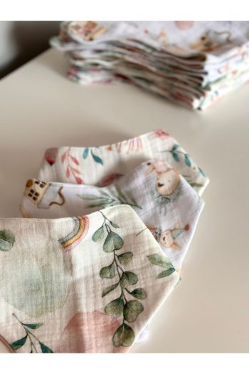 Mamareng 100% Organic Cotton Double Layer Adjustable Bib Scarf (Set of 3)