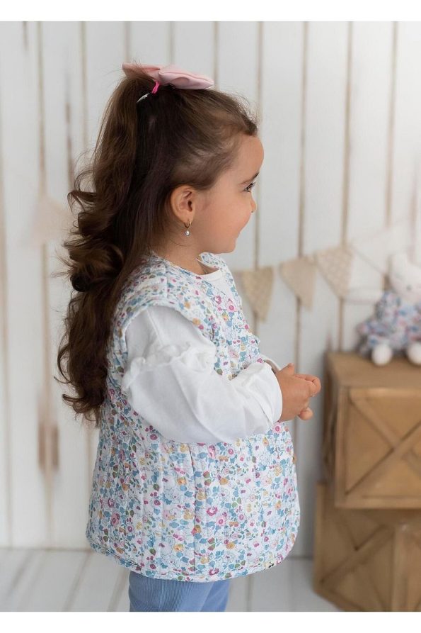 Kirazkids Floral Pattern Plush Baby Vest
