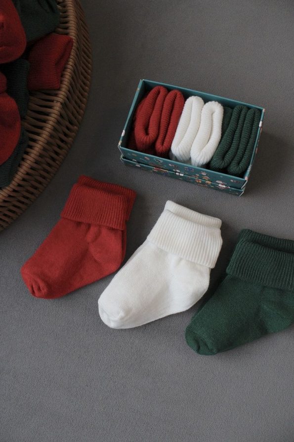 KARAMILA 3-Piece Bamboo Baby Sock Set - Holiday Special Collection
