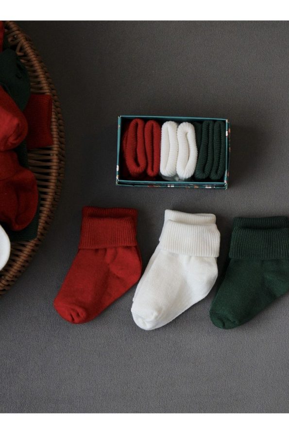 KARAMILA 3-Piece Bamboo Baby Sock Set - Holiday Special Collection