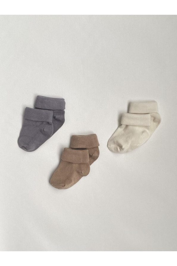 KARAMİLA 3-Piece Baby Bamboo Socks Set