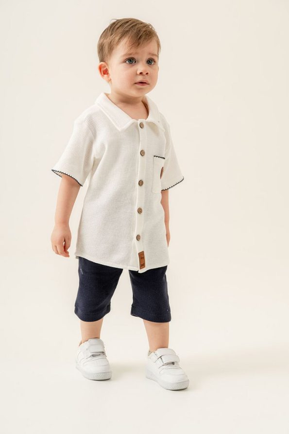 JNF Kids Boys Waffle Two-Piece Set