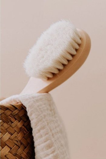 100% Natural Goat Hair Baby Hair Brush and Comb Set