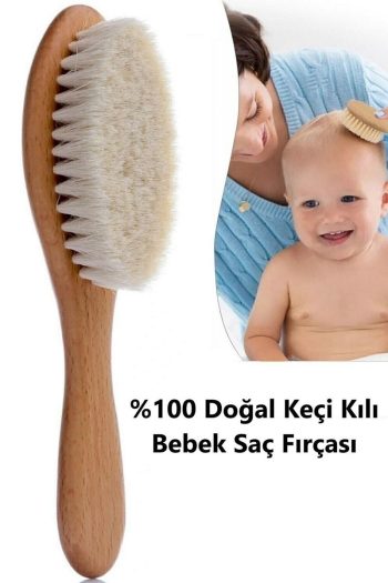 100% Natural Goat Hair Baby Hair Brush and Comb Set