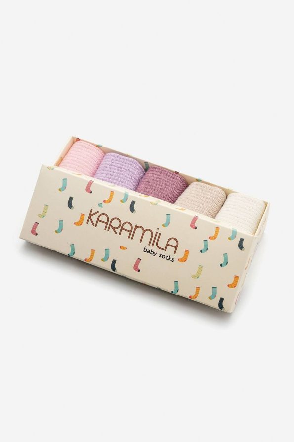 KARAMİLA 5 Pairs Seamless Bamboo Baby Socks