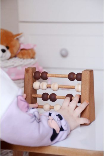 ALGWOOD Natural Wooden Abacus Toy