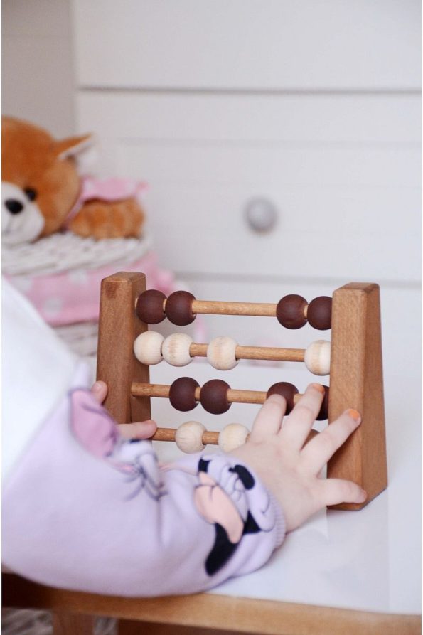 ALGWOOD Natural Wooden Abacus Toy