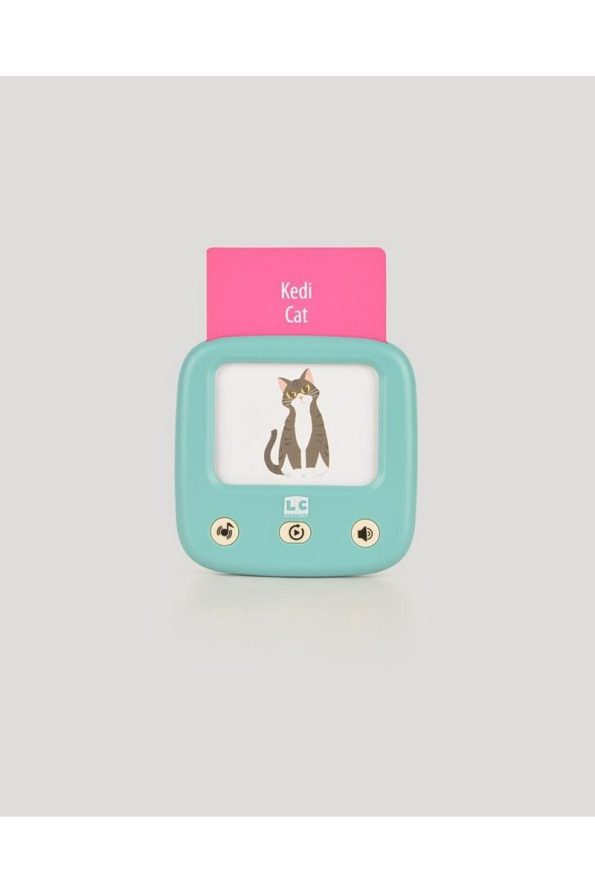 Let's Be Child Educational Turkish-English Talking Flash Cards - Blue