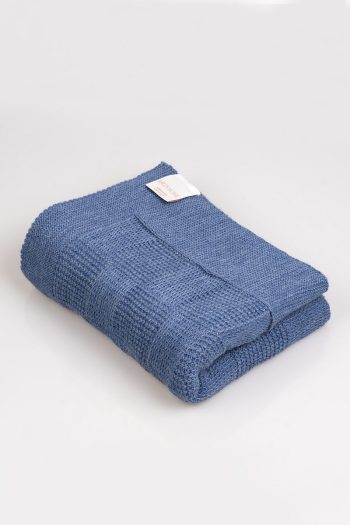 Koza Home Blue Plaid Wool Acrylic Single Child Blanket