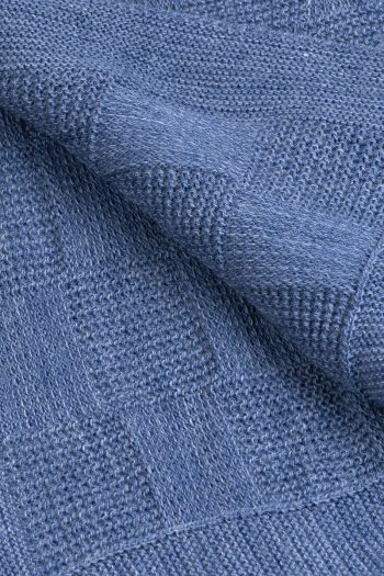 Koza Home Blue Plaid Wool Acrylic Single Child Blanket