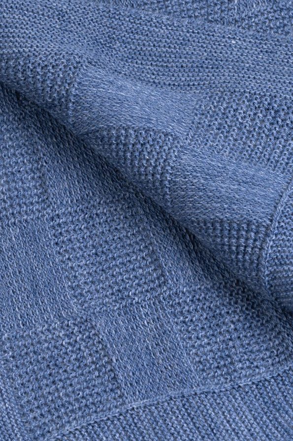 Koza Home Blue Plaid Wool Acrylic Single Child Blanket