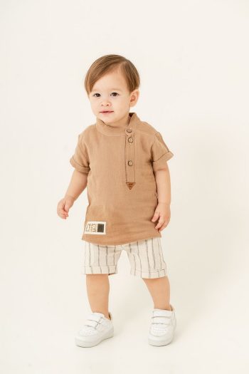 JNF Kids Boys' Side-Button Two-Piece Baby Set