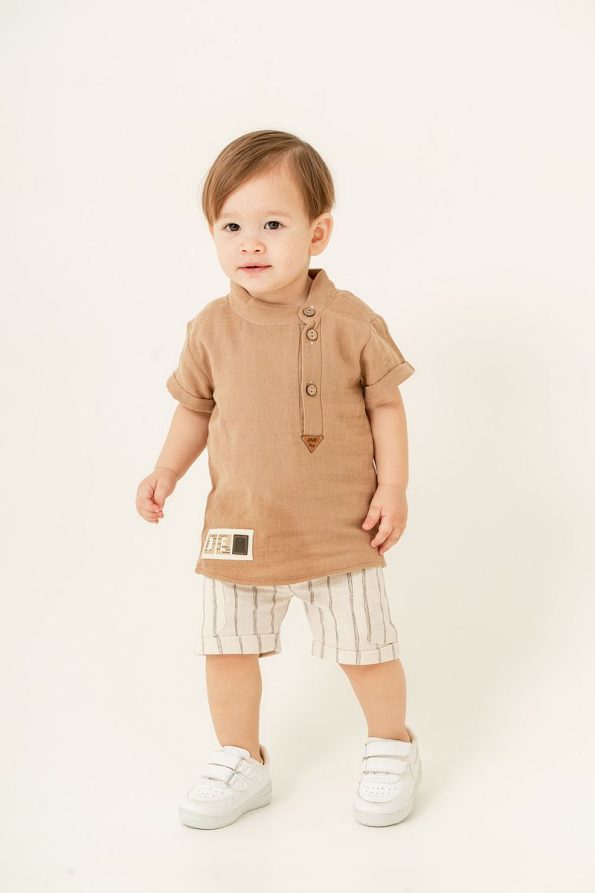 JNF Kids Boys' Side-Button Two-Piece Baby Set