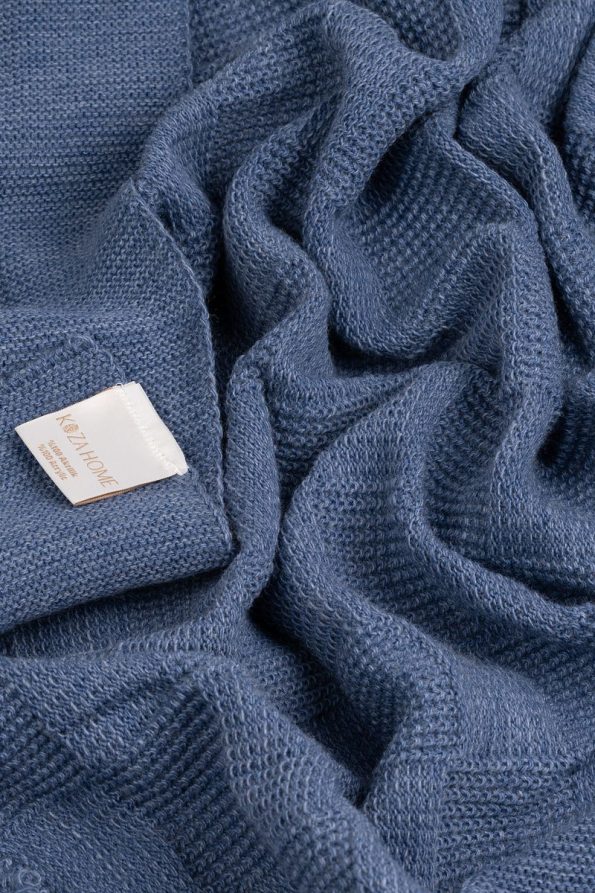 Koza Home Blue Plaid Wool Acrylic Single Child Blanket