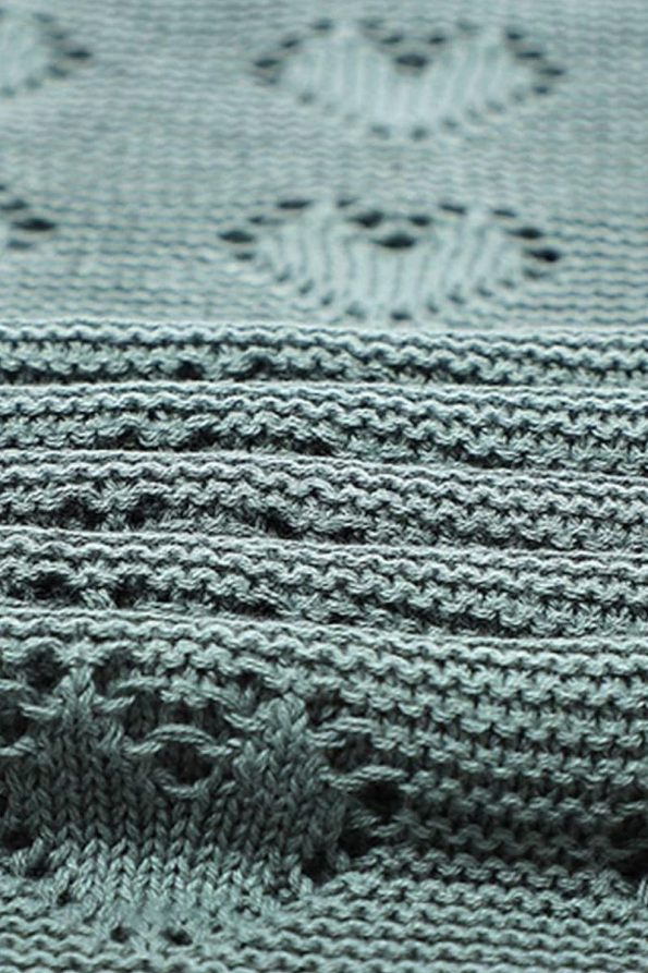 Knitted Baby Blanket for Boys and Girls 85cm x 85cm Basic Hearts