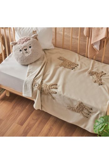Bella Maison Alpaca Polar Muslin Double-Sided Baby Blanket Beige (80x100 cm)
