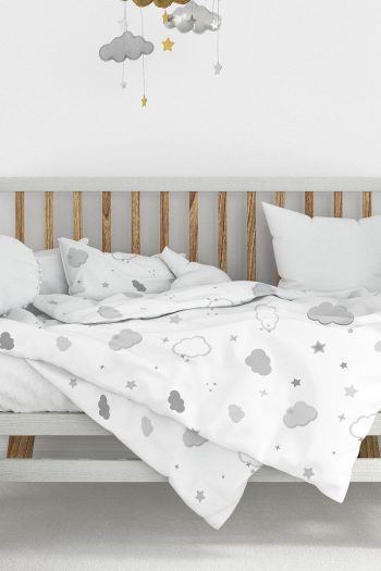 Wheeppo Gray Cloud Duvet Cover Set without Sheets
