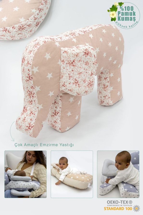 Mordesign Pregnancy Pillow, Baby Support Chair, Nursing Cushion, Safari Series, Powder